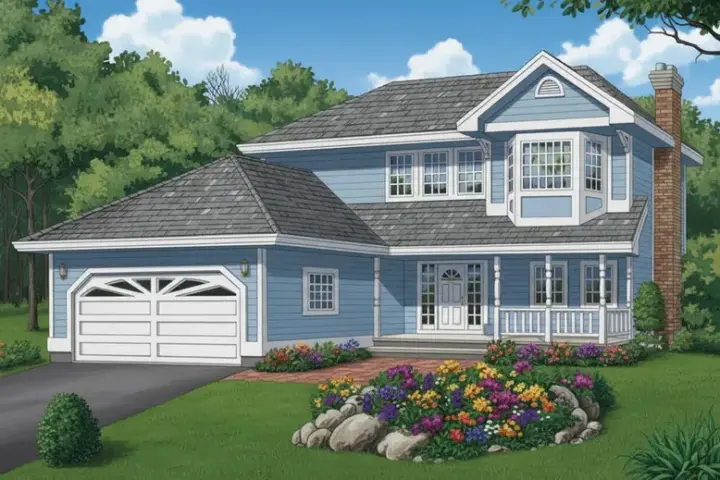 Country house plans 35-539 - front exterior, 1,869 sq ft, 3 bed, 2 bath house plans | Monster House Plans