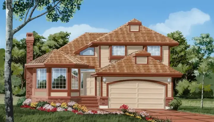 Traditional house plans 35-546 - front exterior, 1,841 sq ft, 3 bed, 2 bath house plans | Monster House Plans
