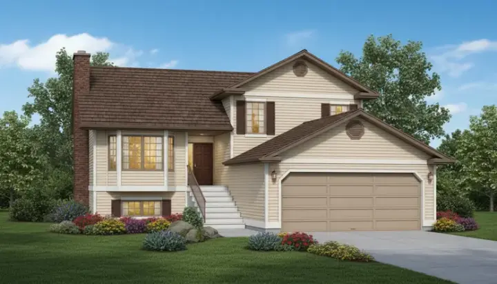 Traditional house plans 35-550 - front exterior, 1,511 sq ft, 3 bed, 2 bath house plans | Monster House Plans