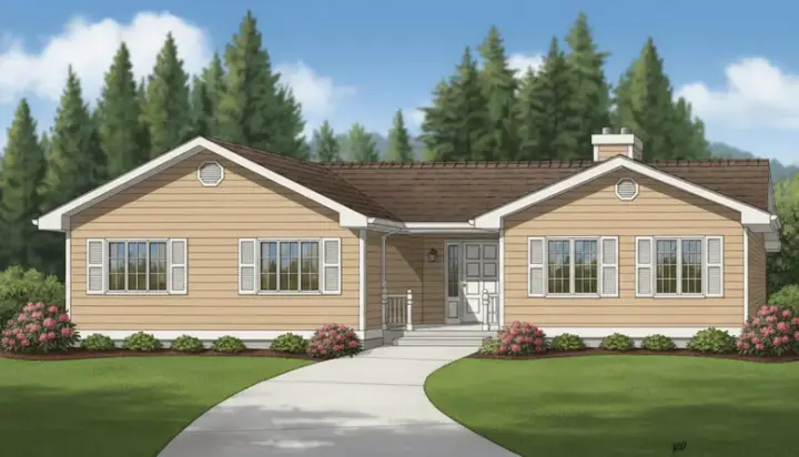Ranch house plans 35-551 - front exterior, 1,556 sq ft, 3 bed, 2 bath house plans | Monster House Plans