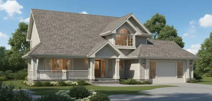 Traditional house plans 35-554 - front exterior, 2,001 sq ft, 3 bed, 2 bath house plans | Monster House Plans