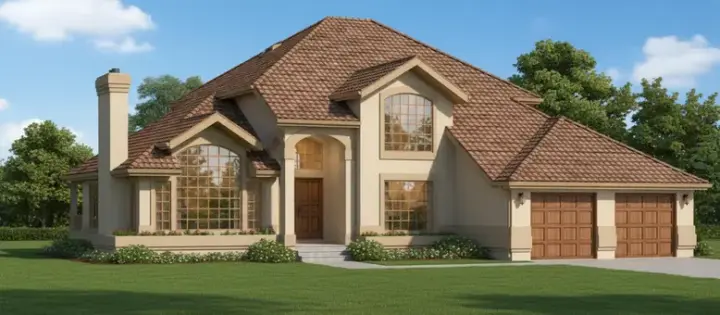Traditional house plans 35-573 - front exterior, 2,355 sq ft, 3 bed, 2 bath house plans | Monster House Plans