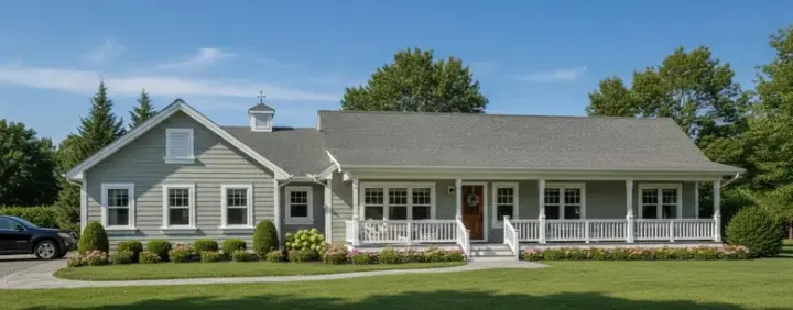 Ranch house plans 35-579 - front exterior, 1,652 sq ft, 3 bed, 2 bath house plans | Monster House Plans