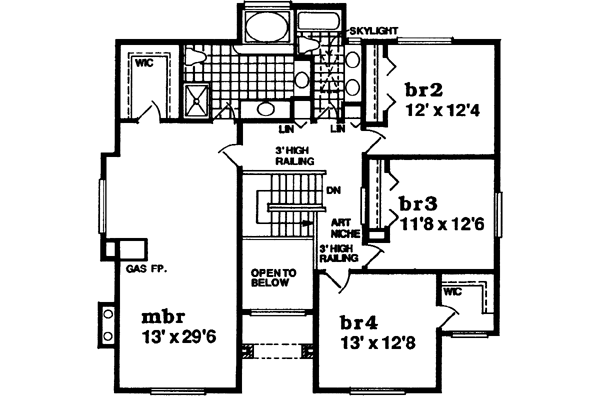 Upper/Second Floor Plan: 35-586