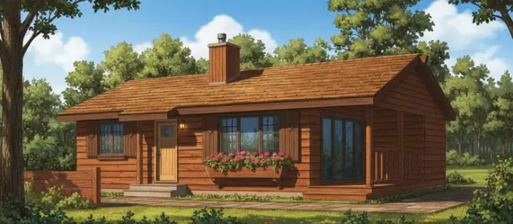 Country house plans 35-587 - front exterior, 839 sq ft, 2 bed, 1 bath house plans | Monster House Plans