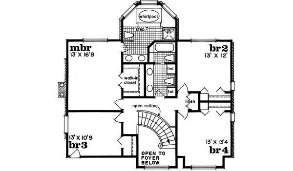 Upper/Second Floor Plan: 35-588