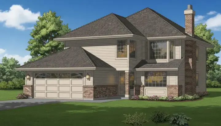 Traditional house plans 35-595 - front exterior, 1,422 sq ft, 3 bed, 2 bath house plans | Monster House Plans