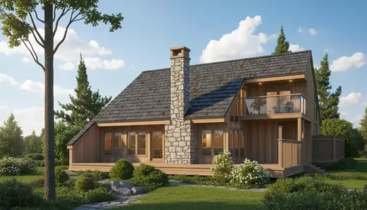 Contemporary house plans 35-599 - front exterior, 1,946 sq ft, 2 bed, 2 bath house plans | Monster House Plans