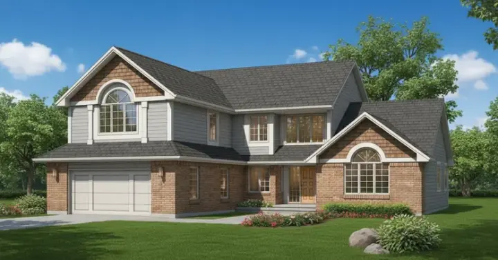 Traditional house plans 35-600 - front exterior, 2,583 sq ft, 3 bed, 2 bath house plans | Monster House Plans