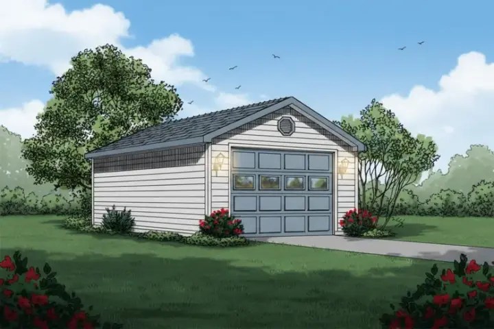 Traditional house plans 35-614 - front exterior, 264 sq ft, 0 bed, 0 bath house plans | Monster House Plans