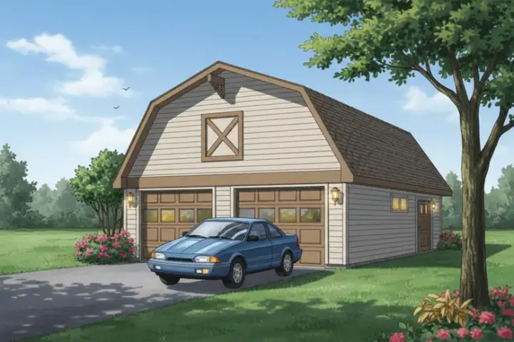 Country house plans 35-616 - front exterior, 748 sq ft, 0 bed, 0 bath house plans | Monster House Plans