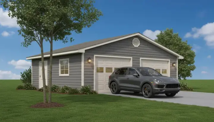 Traditional house plans 35-617 - front exterior, 576 sq ft, 0 bed, 0 bath house plans | Monster House Plans