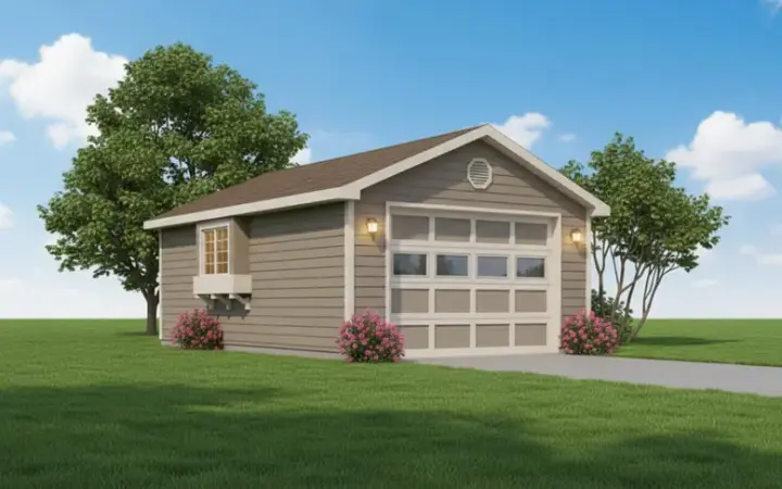 Traditional house plans 35-644 - front exterior, 308 sq ft, 0 bed, 0 bath house plans | Monster House Plans