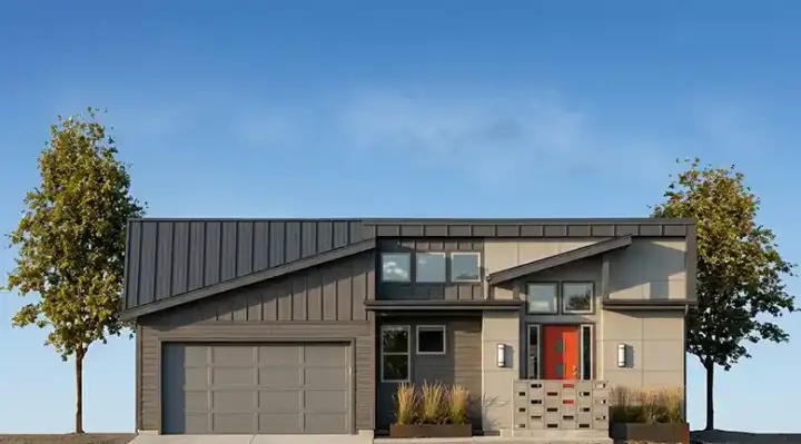 Modern house plans 36-112 - front exterior, 1,758 sq ft, 3 bed, 3 bath house plans | Monster House Plans