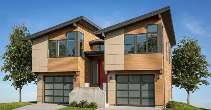 Modern house plans 36-115 - front exterior, 2,048 sq ft, 3 bed, 3 bath house plans | Monster House Plans