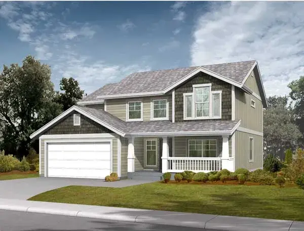 Craftsman house plans 36-116 - front exterior, 2,071 sq ft, 4 bed, 2 bath house plans | Monster House Plans