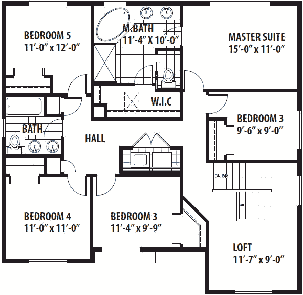 Upper/Second Floor Plan: 36-117
