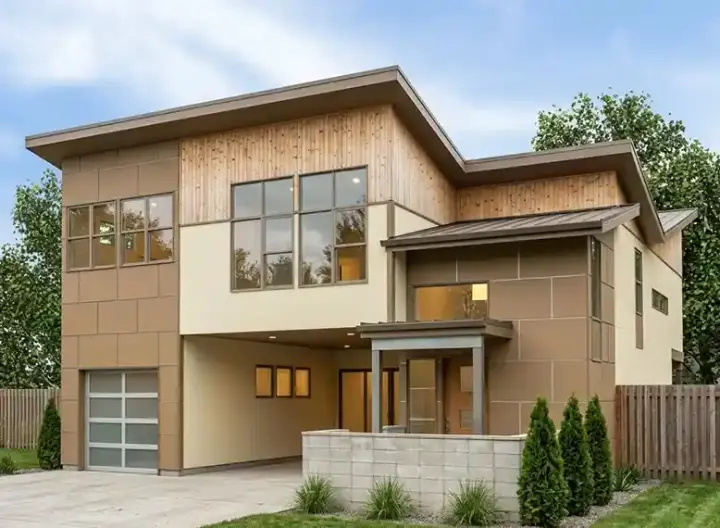 Modern house plans 36-122 - front exterior, 2,405 sq ft, 3 bed, 2 bath house plans | Monster House Plans