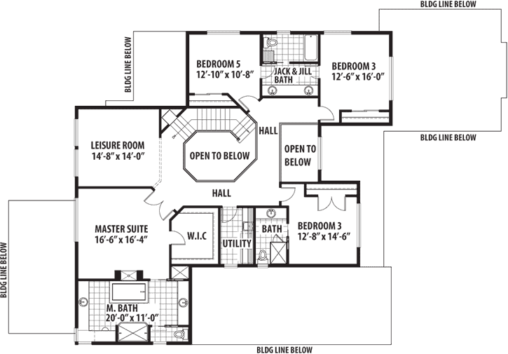 Upper/Second Floor Plan: 36-128