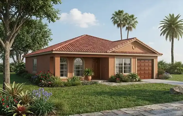 Traditional house plans 37-102 - front exterior, 1,243 sq ft, 3 bed, 2 bath house plans | Monster House Plans