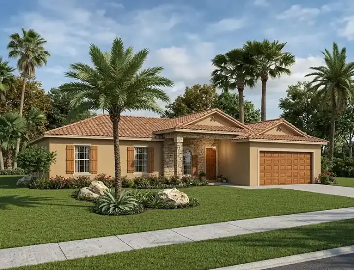 Traditional house plans 37-108 - front exterior, 1,400 sq ft, 3 bed, 2 bath house plans | Monster House Plans