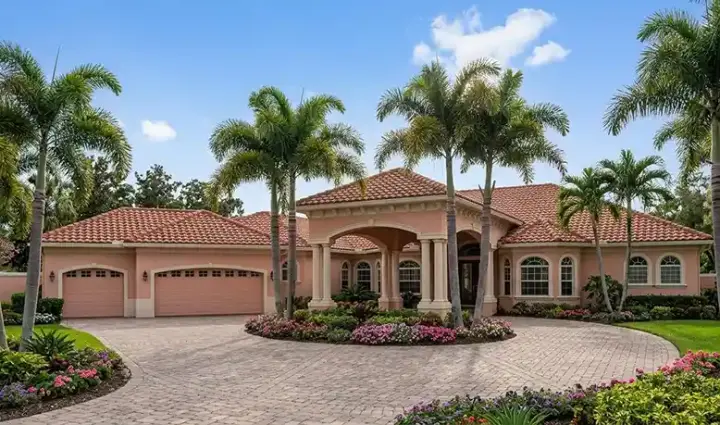 Mediterranean house plans 37-130 - front exterior, 5,084 sq ft, 6 bed, 6 bath house plans | Monster House Plans