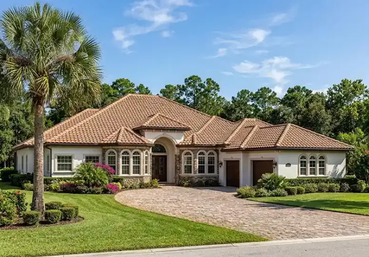Mediterranean house plans 37-131 - front exterior, 5,131 sq ft, 5 bed, 4 bath house plans | Monster House Plans