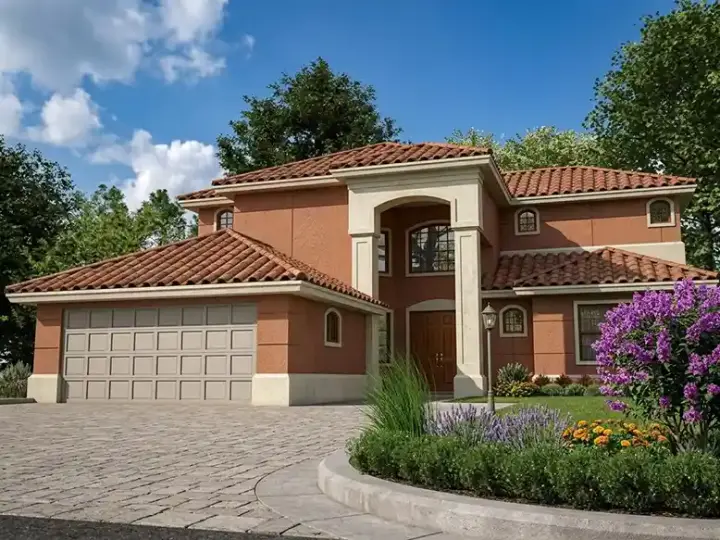 Mediterranean house plans 37-139 - front exterior, 3,250 sq ft, 5 bed, 3 bath house plans | Monster House Plans