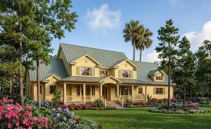 Country house plans 37-144 - front exterior, 3,715 sq ft, 4 bed, 3 bath house plans | Monster House Plans