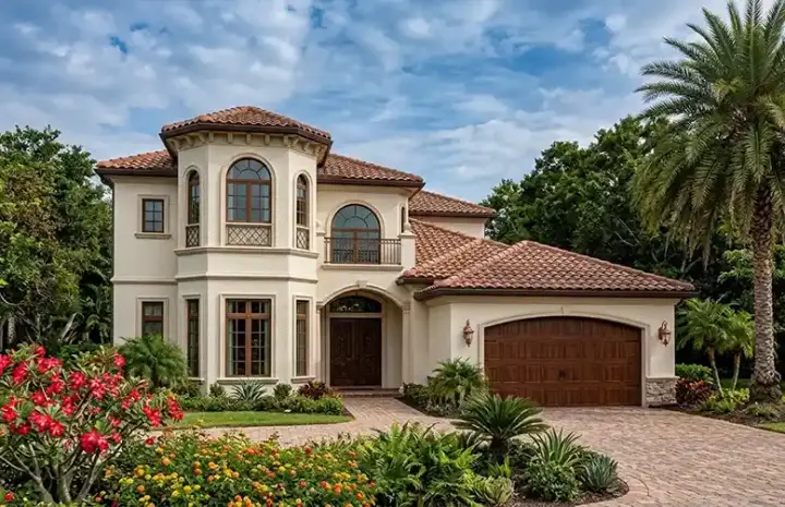 Italian house plans 37-145 - front exterior, 3,722 sq ft, 4 bed, 3 bath house plans | Monster House Plans