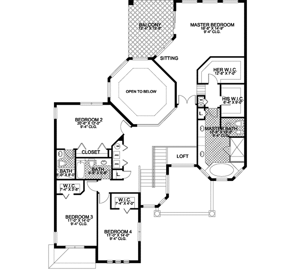Upper/Second Floor Plan: 37-146