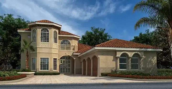 Mediterranean house plans 37-153 - front exterior, 4,370 sq ft, 4 bed, 3 bath house plans | Monster House Plans