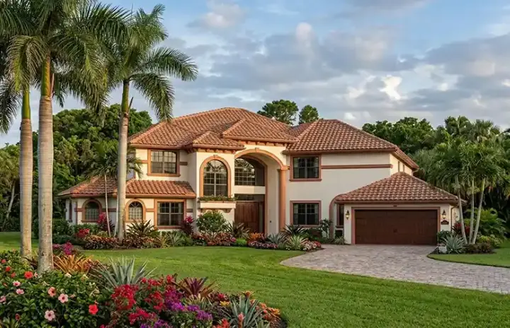 Mediterranean house plans 37-159 - front exterior, 4,771 sq ft, 6 bed, 5 bath house plans | Monster House Plans