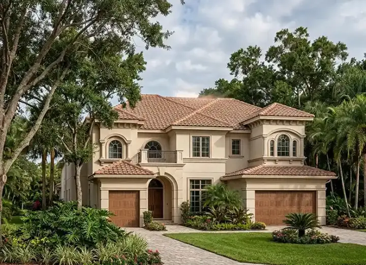 Mediterranean house plans 37-160 - front exterior, 4,779 sq ft, 5 bed, 5 bath house plans | Monster House Plans