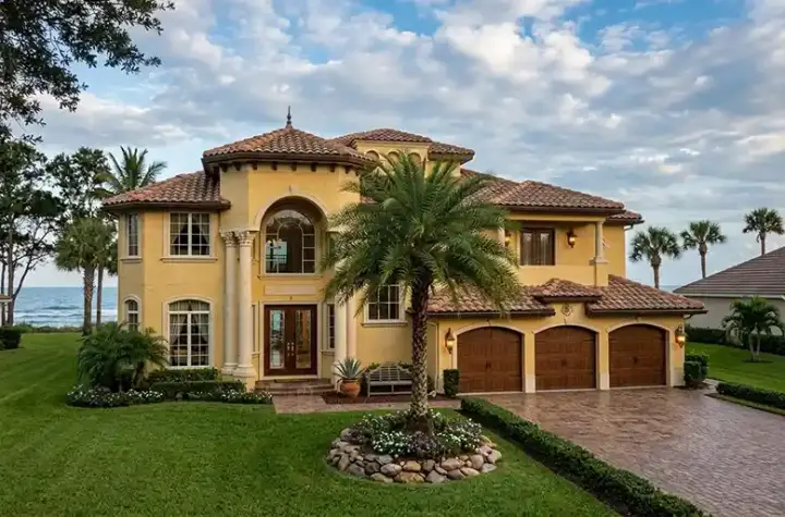 Mediterranean house plans 37-162 - front exterior, 5,016 sq ft, 5 bed, 5 bath house plans | Monster House Plans