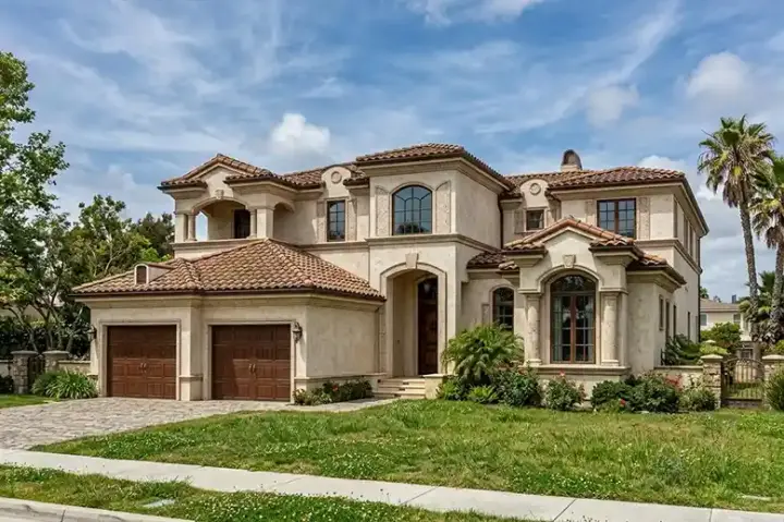 Mediterranean house plans 37-164 - front exterior, 5,076 sq ft, 6 bed, 5 bath house plans | Monster House Plans