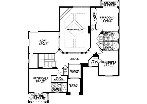 Upper/Second Floor Plan: 37-164