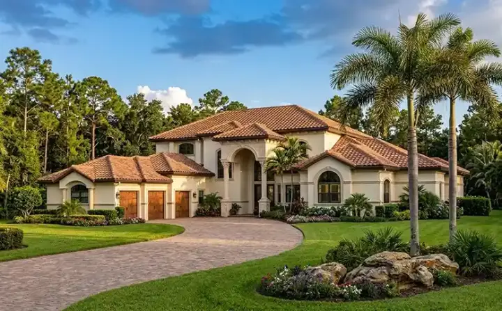 Mediterranean house plans 37-165 - front exterior, 5,088 sq ft, 6 bed, 4 bath house plans | Monster House Plans