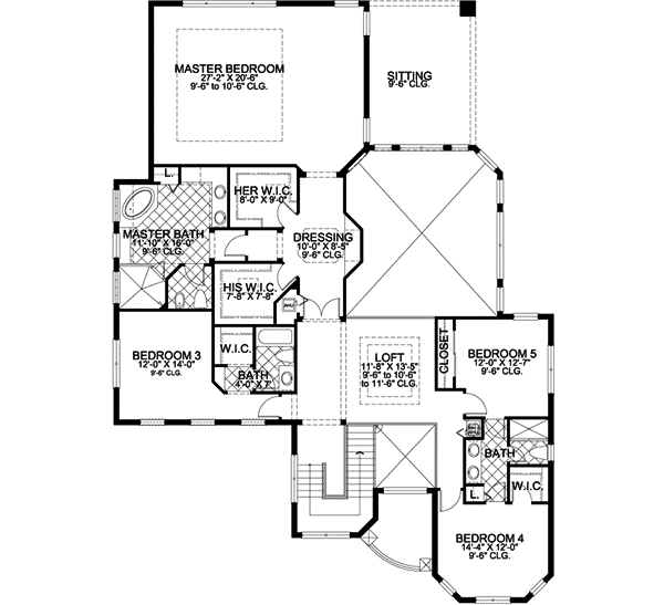 Upper/Second Floor Plan: 37-169
