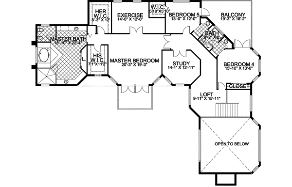 Upper/Second Floor Plan: 37-170