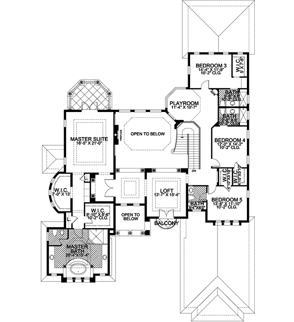 Upper/Second Floor Plan: 37-176