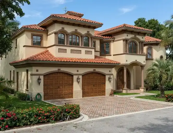 Mediterranean house plans 37-193 - front exterior, 6,835 sq ft, 4 bed, 4 bath house plans | Monster House Plans