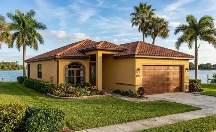 Florida house plans 37-200 - front exterior, 1,373 sq ft, 3 bed, 2 bath house plans | Monster House Plans