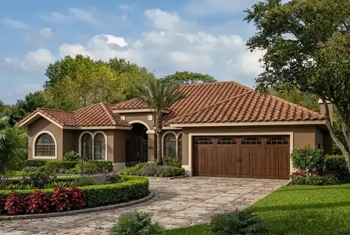 Sunbelt house plans 37-209 - front exterior, 2,763 sq ft, 4 bed, 3 bath house plans | Monster House Plans
