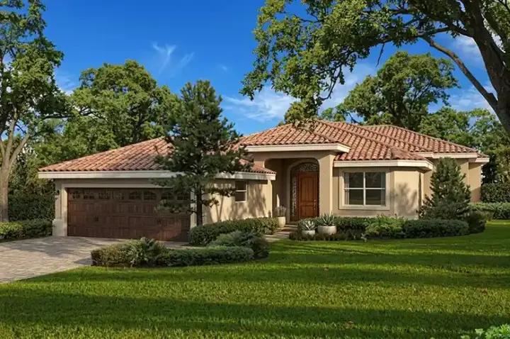 Florida house plans 37-210 - front exterior, 2,777 sq ft, 3 bed, 3 bath house plans | Monster House Plans
