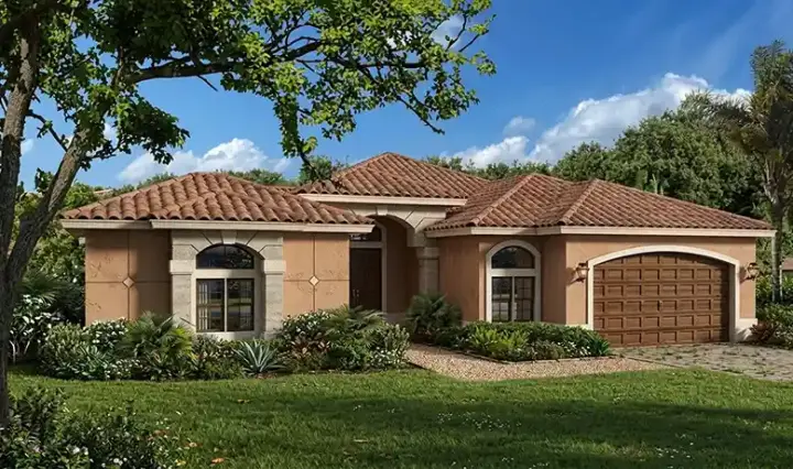Mediterranean house plans 37-211 - front exterior, 2,781 sq ft, 4 bed, 3 bath house plans | Monster House Plans