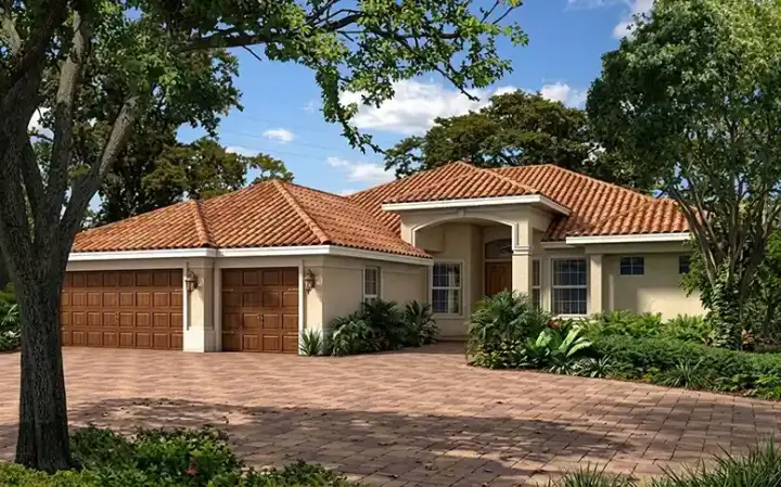 Florida house plans 37-212 - front exterior, 2,859 sq ft, 4 bed, 3 bath house plans | Monster House Plans