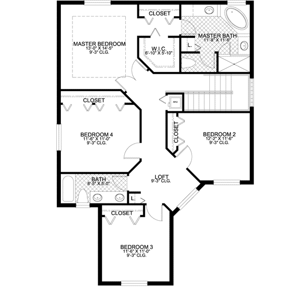 Upper/Second Floor Plan: 37-224