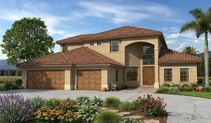 Florida house plans 37-230 - front exterior, 3,267 sq ft, 4 bed, 3 bath house plans | Monster House Plans