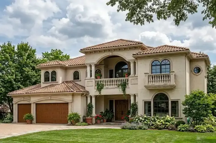Mediterranean house plans 37-243 - front exterior, 5,030 sq ft, 5 bed, 5 bath house plans | Monster House Plans